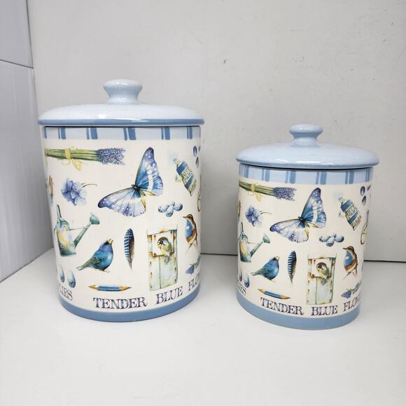 Vintage Marjolein Bastin Butterflies & Birds Kitchen Set - Picture 1 of 9